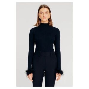 New! TORN BY RONNY KOBO • Journee Top in Jet Black